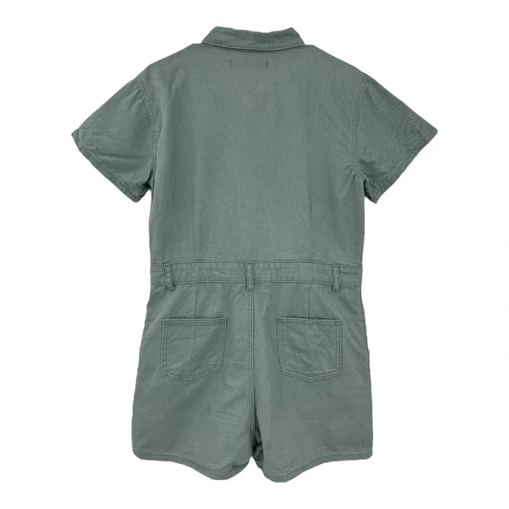 NEW Lioness Women Khaki Romper Green Short Sleeve XL